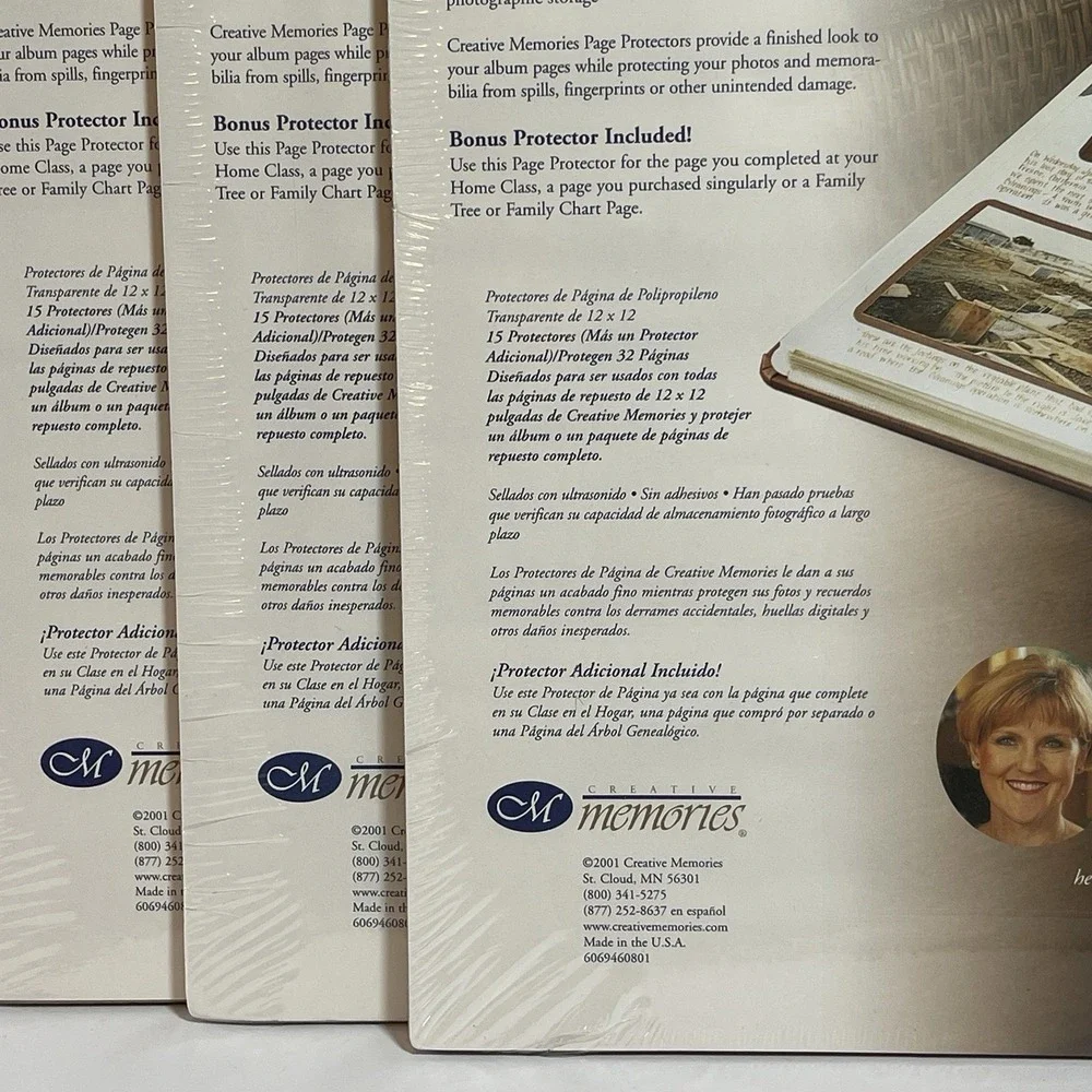 Lot Of 3 Creative Memories 12x12 Page Protectors 15 sheets/ 32 pages new 2001